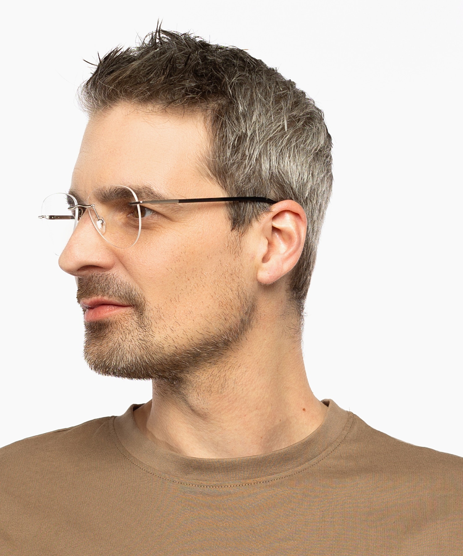 Casper Zilver  &  zwart MetaalEyeglass Frames voor heren van B24