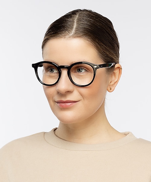Brooke Zwart AcetaatEyeglass Frames voor dames van B24