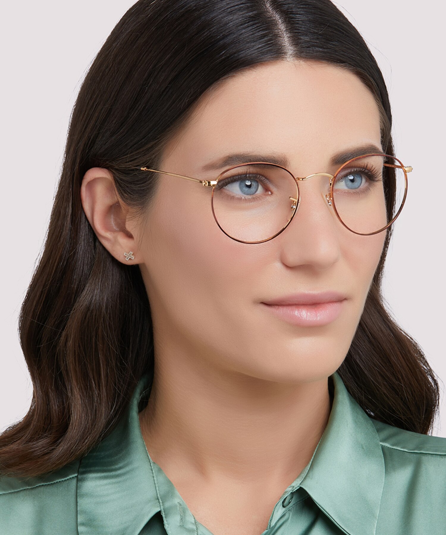 RB3447V Havana auf Gold MetallEyeglass Frames für Damen von B24