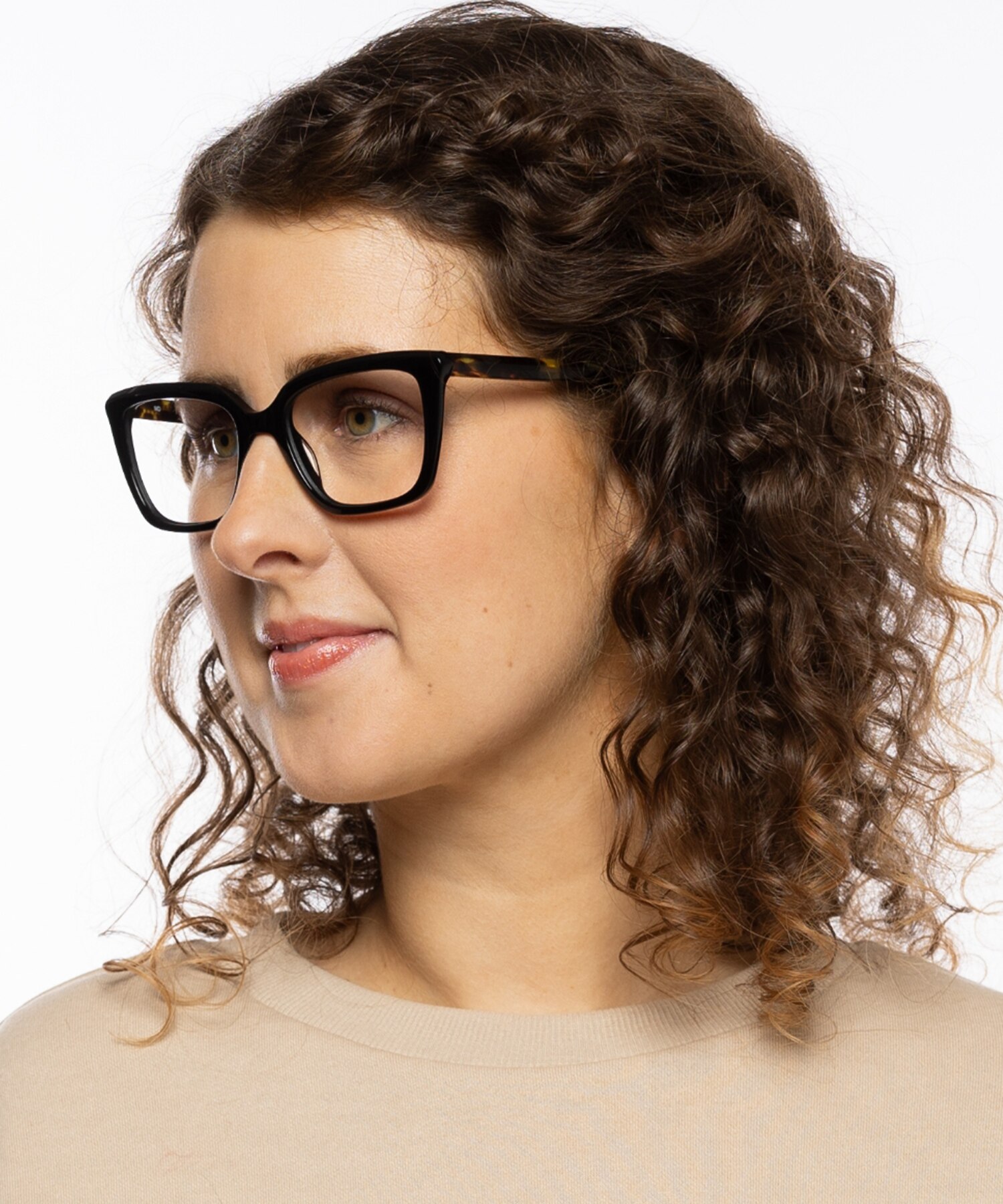 Whitney Schwarz AcetatEyeglass Frames für Damen von B24