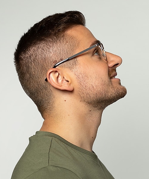 James Matzwart & matgoud & zwart MetaalEyeglass Frames voor heren van B24