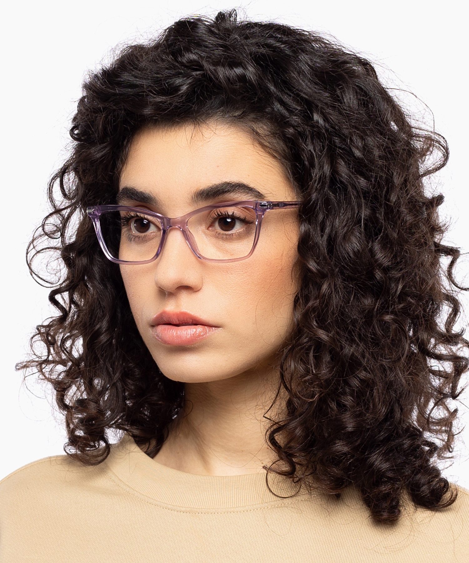 Aurora Crystal Lavender KunststoffEyeglass Frames für Damen von B24