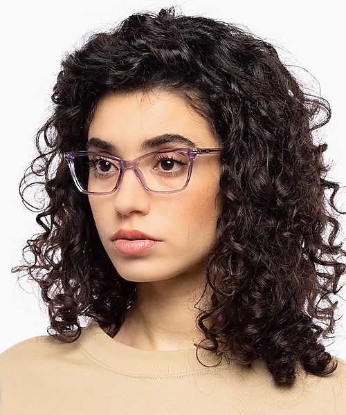 Aurora Crystal Lavender KunststoffEyeglass Frames für Damen von B24