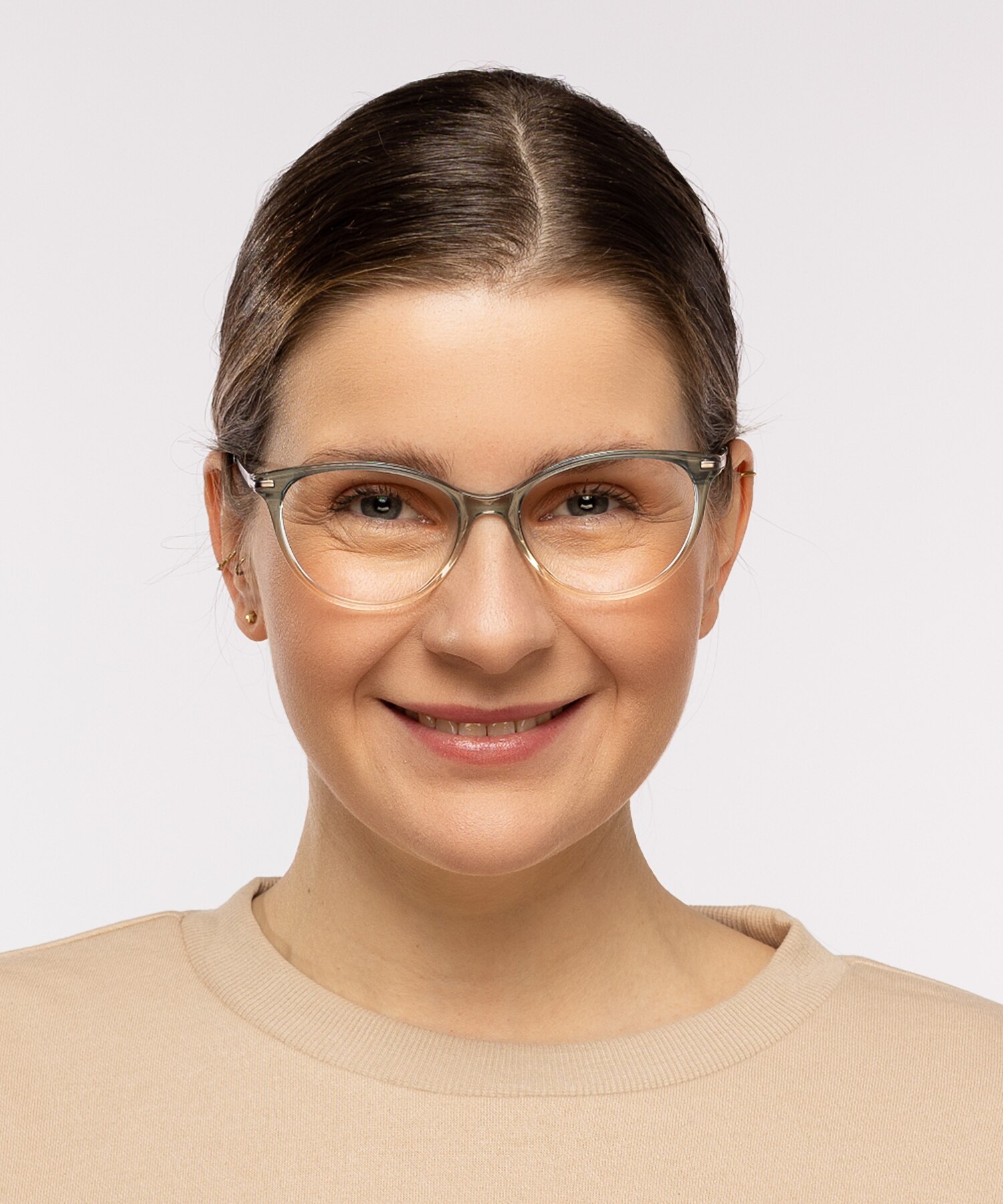 Lauren Gradiënt blauw  &  gunmetal  &  blauw AcetaatEyeglass Frames voor dames van B24