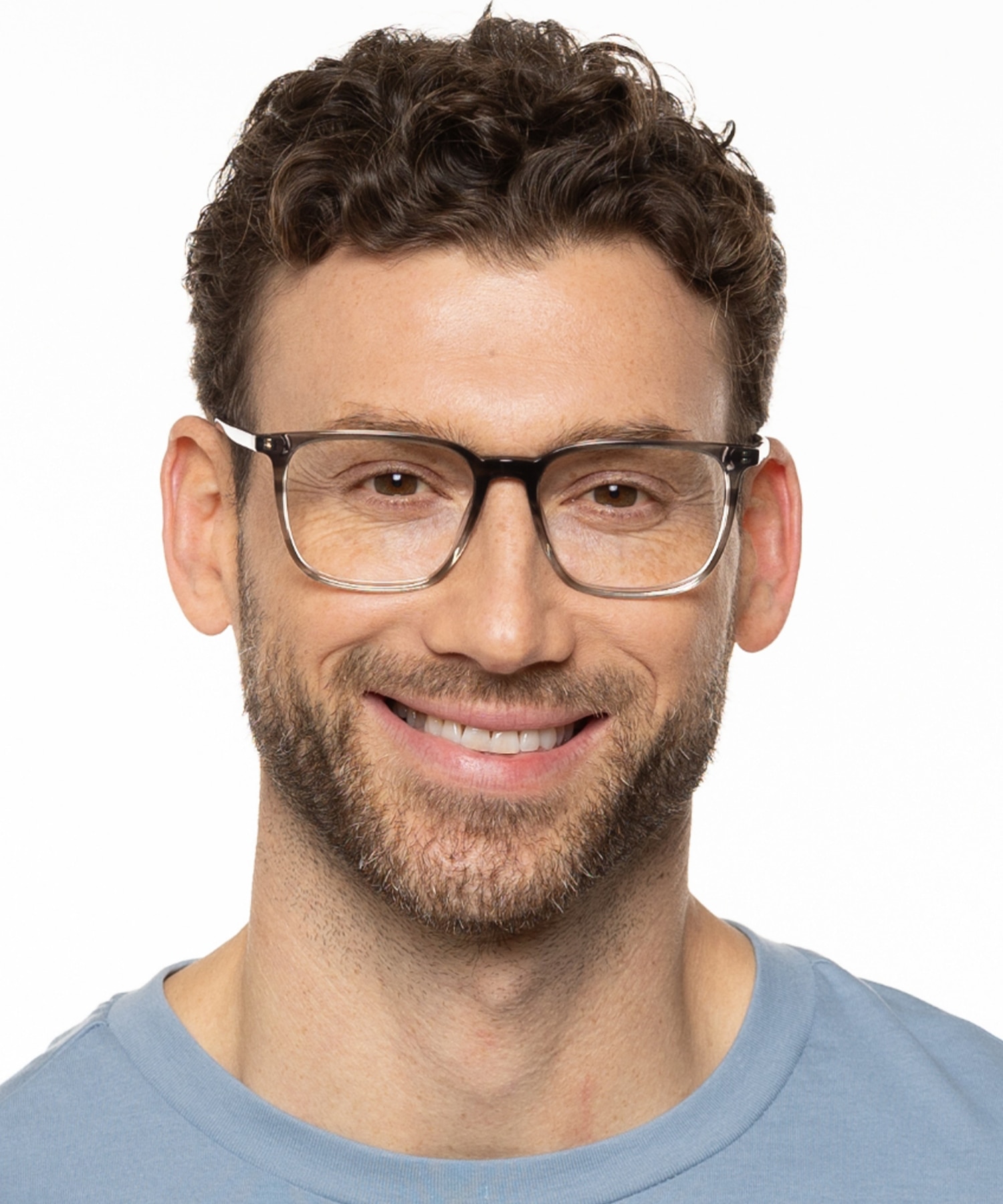 Pennsylvania Gradient Crystal Grey AcetaatEyeglass Frames voor heren van B24