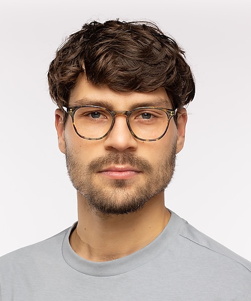 Chelsea Groen Havana AcetaatEyeglass Frames voor heren van B24