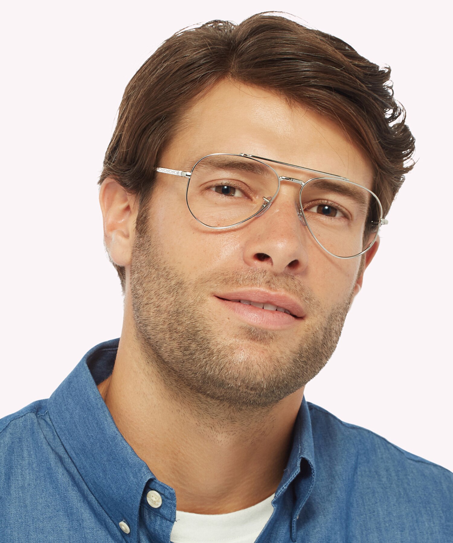 RB3625V Zilver MetaalEyeglass Frames voor heren van B24