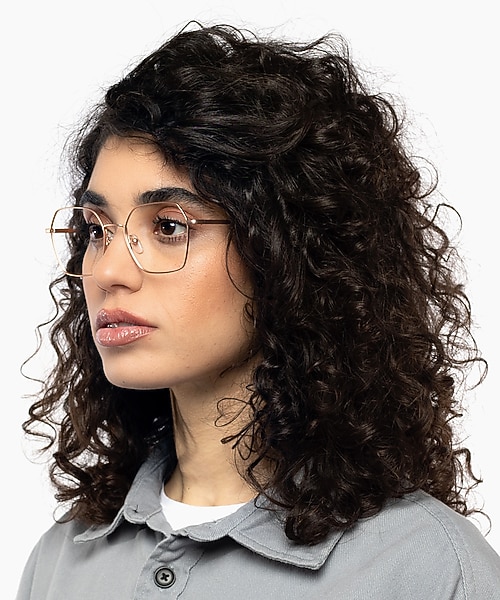 Miranda Matt Pink Gold & Pink Havana MetallEyeglass Frames für Damen von B24