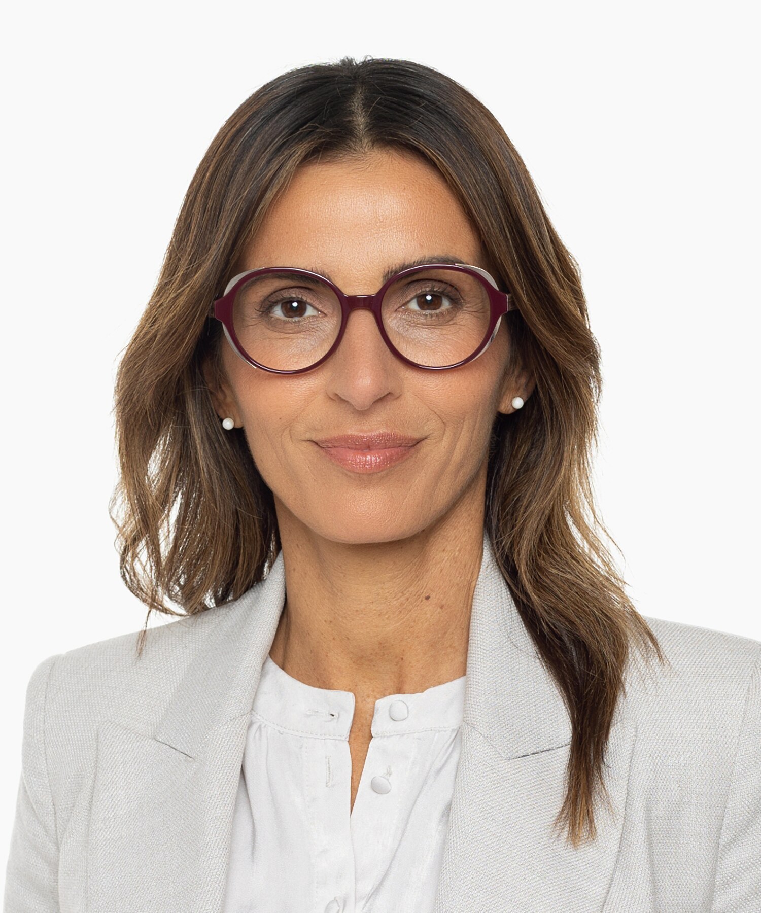 Monaco Burgunderrot AcetatEyeglass Frames für Damen von B24