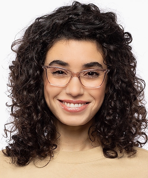 Aurora Kristal nude KunststofEyeglass Frames voor dames van B24
