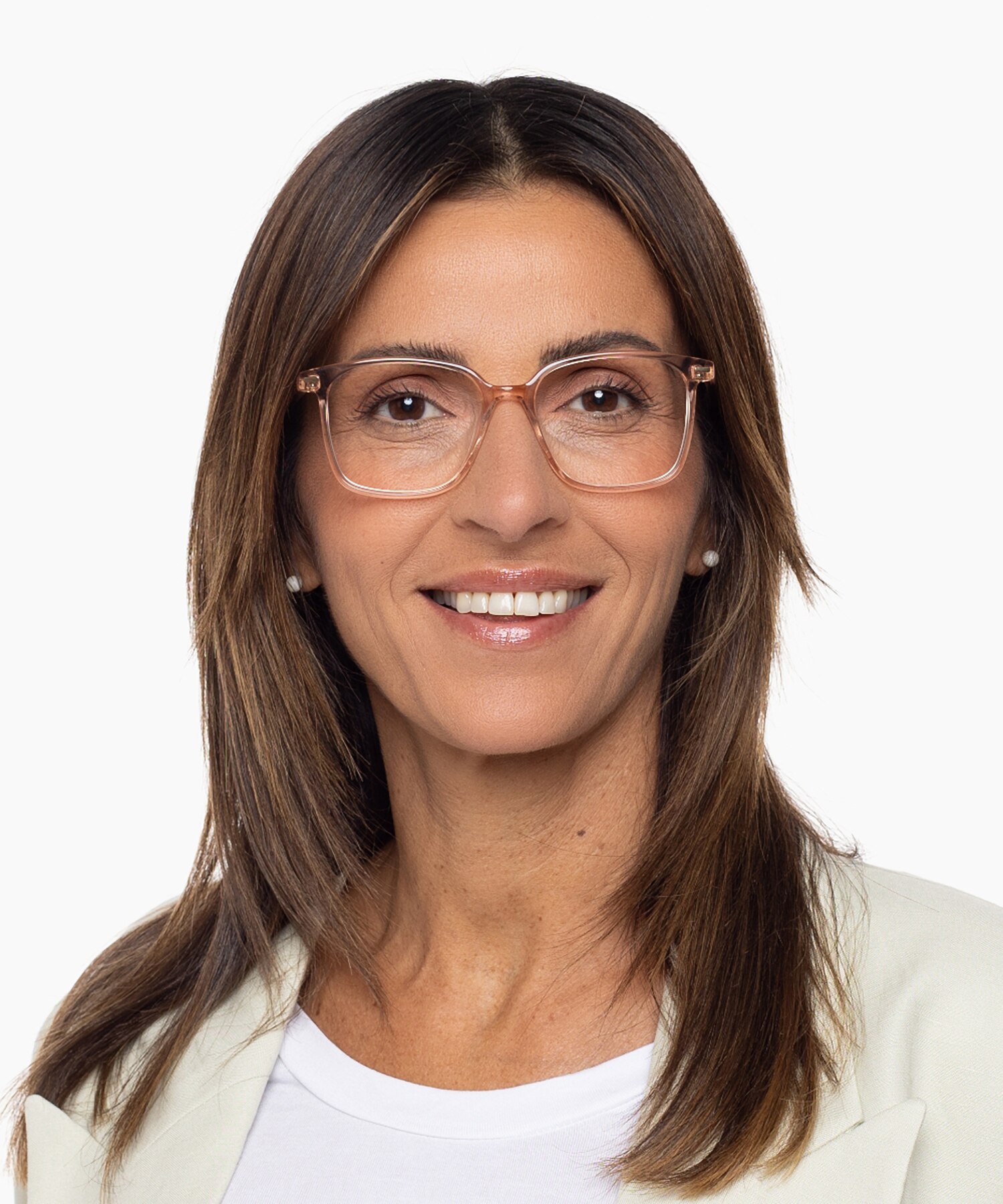 Taylor Kristal licht oranje AcetaatEyeglass Frames voor dames van B24