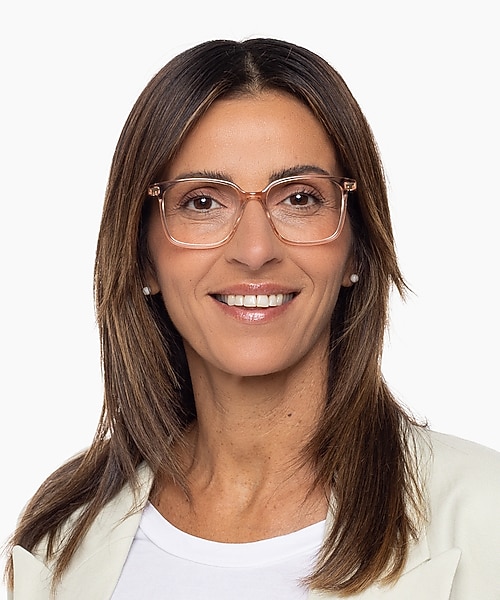 Taylor Kristal licht oranje AcetaatEyeglass Frames voor dames van B24