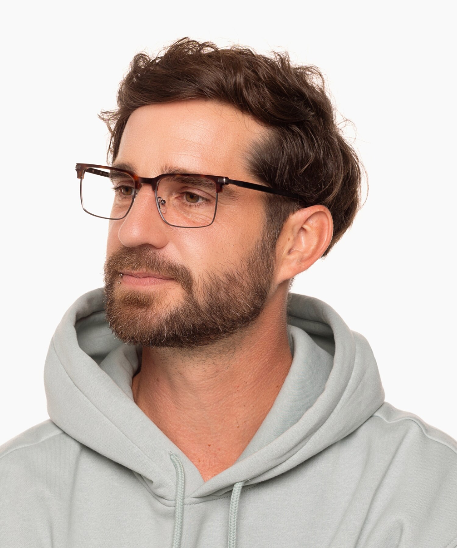 Irvine Havana MetallEyeglass Frames für Herren von B24