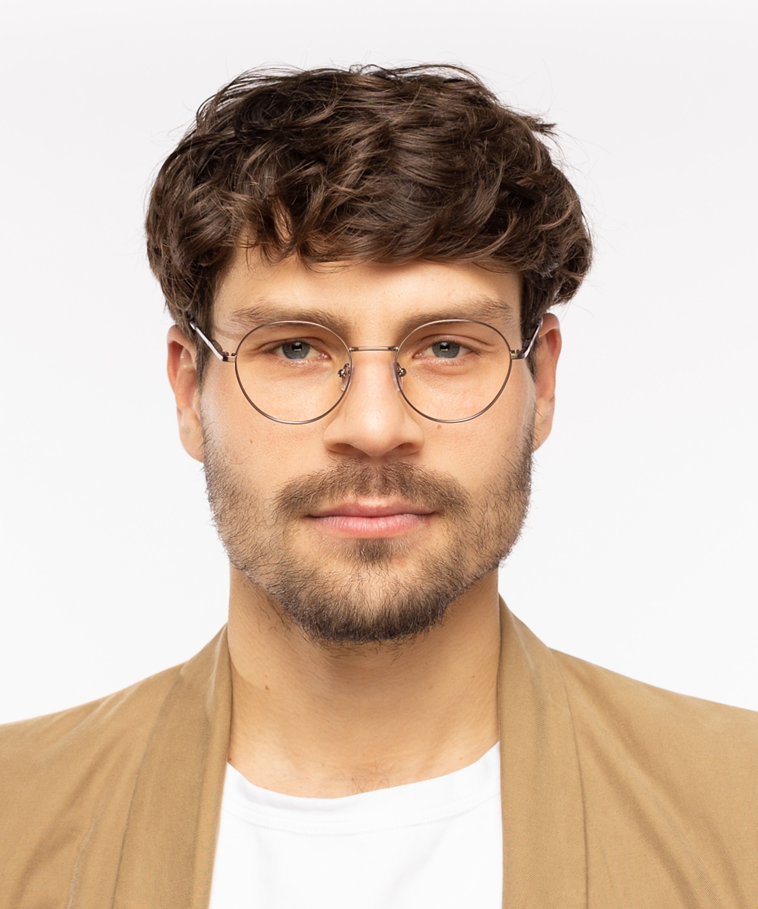 Carter Satijn gunmetal &  grijs Havana MetaalEyeglass Frames voor heren van B24