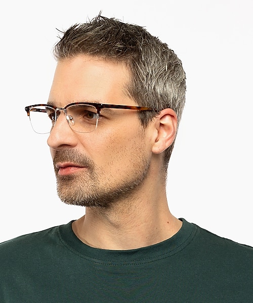 Newton Havana MetallEyeglass Frames für Herren von B24