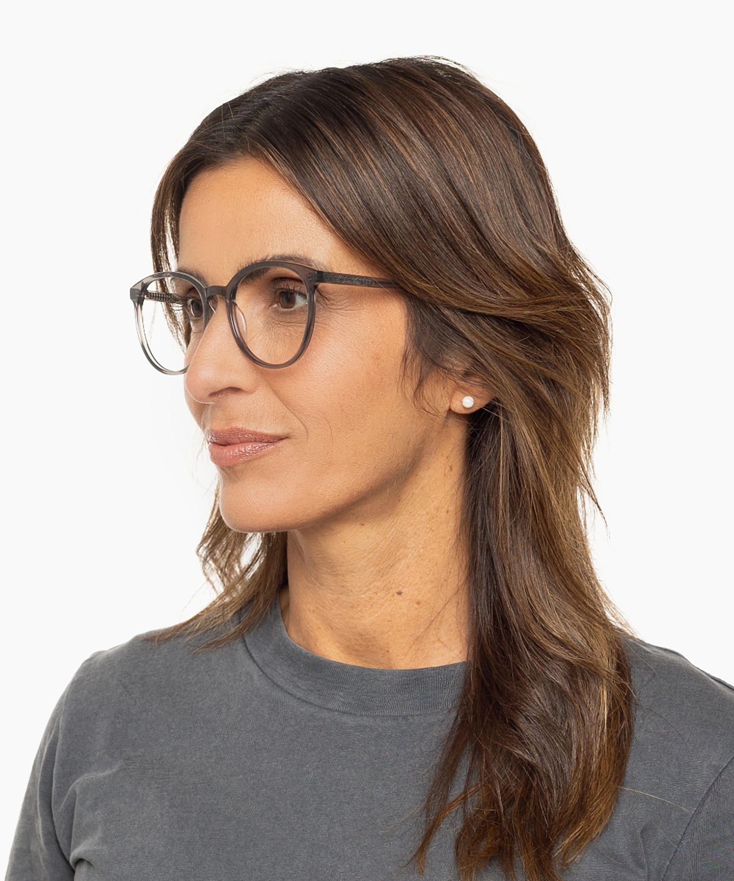 New York Grau AcetatEyeglass Frames für Damen von B24