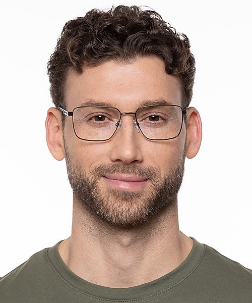 Derby Mattschwarz MetallEyeglass Frames für Herren von B24