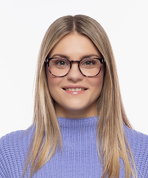 Chelsea Roze Havana AcetaatEyeglass Frames voor dames van B24