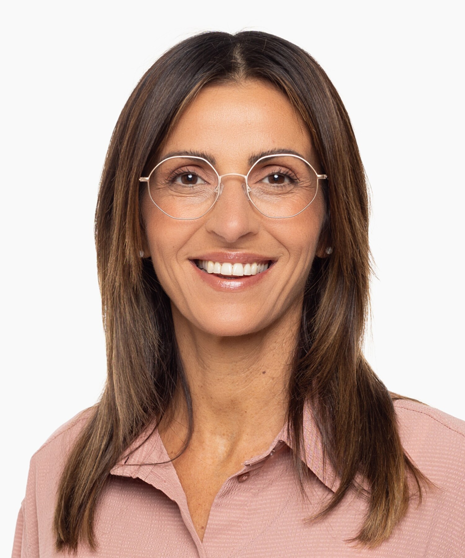 Miami Matgoud  &  roze geel pootje MetaalEyeglass Frames voor dames van B24