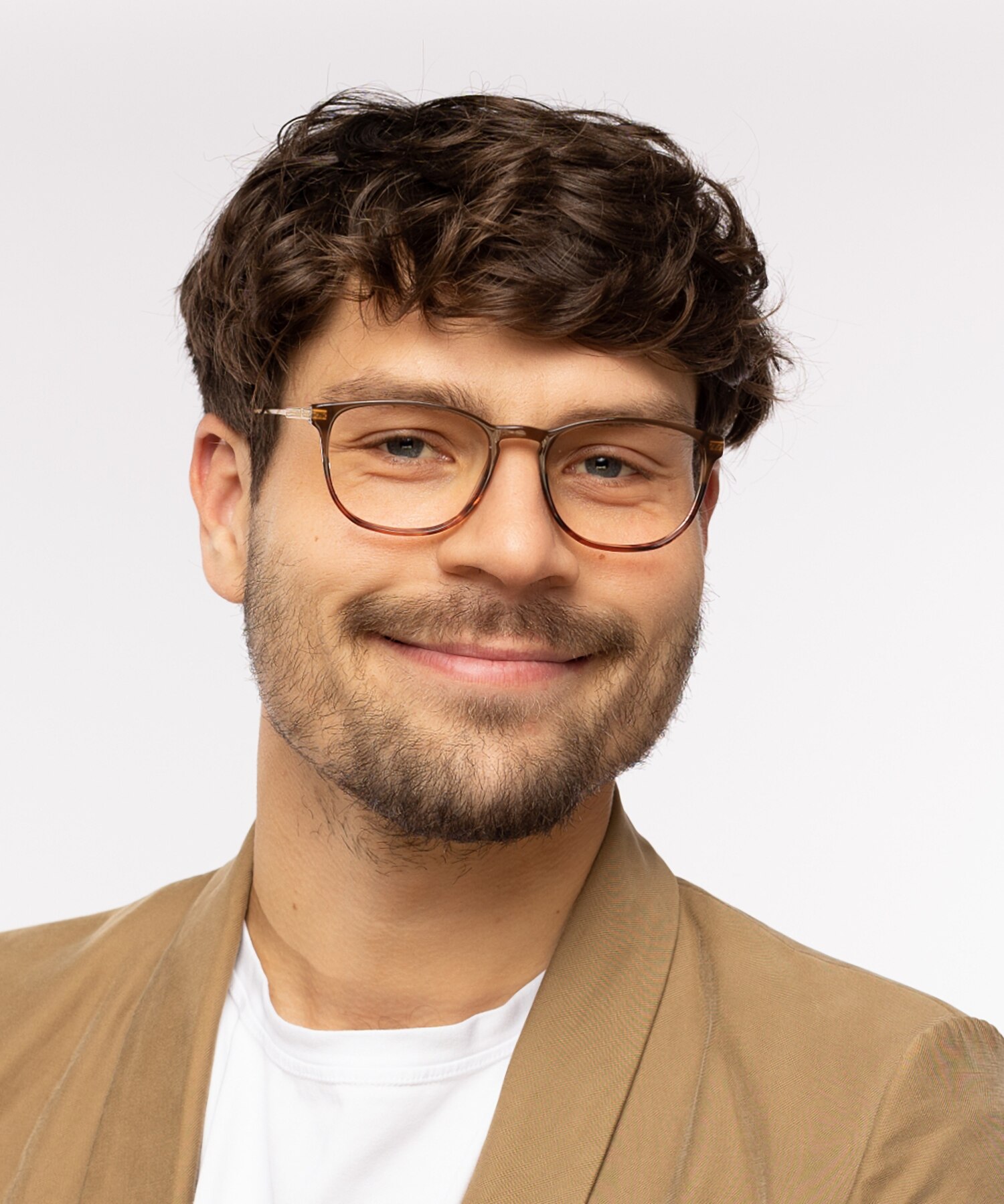 Dustin Gradient Brown  &  Gold  &  Brown AcetatEyeglass Frames für Herren von B24