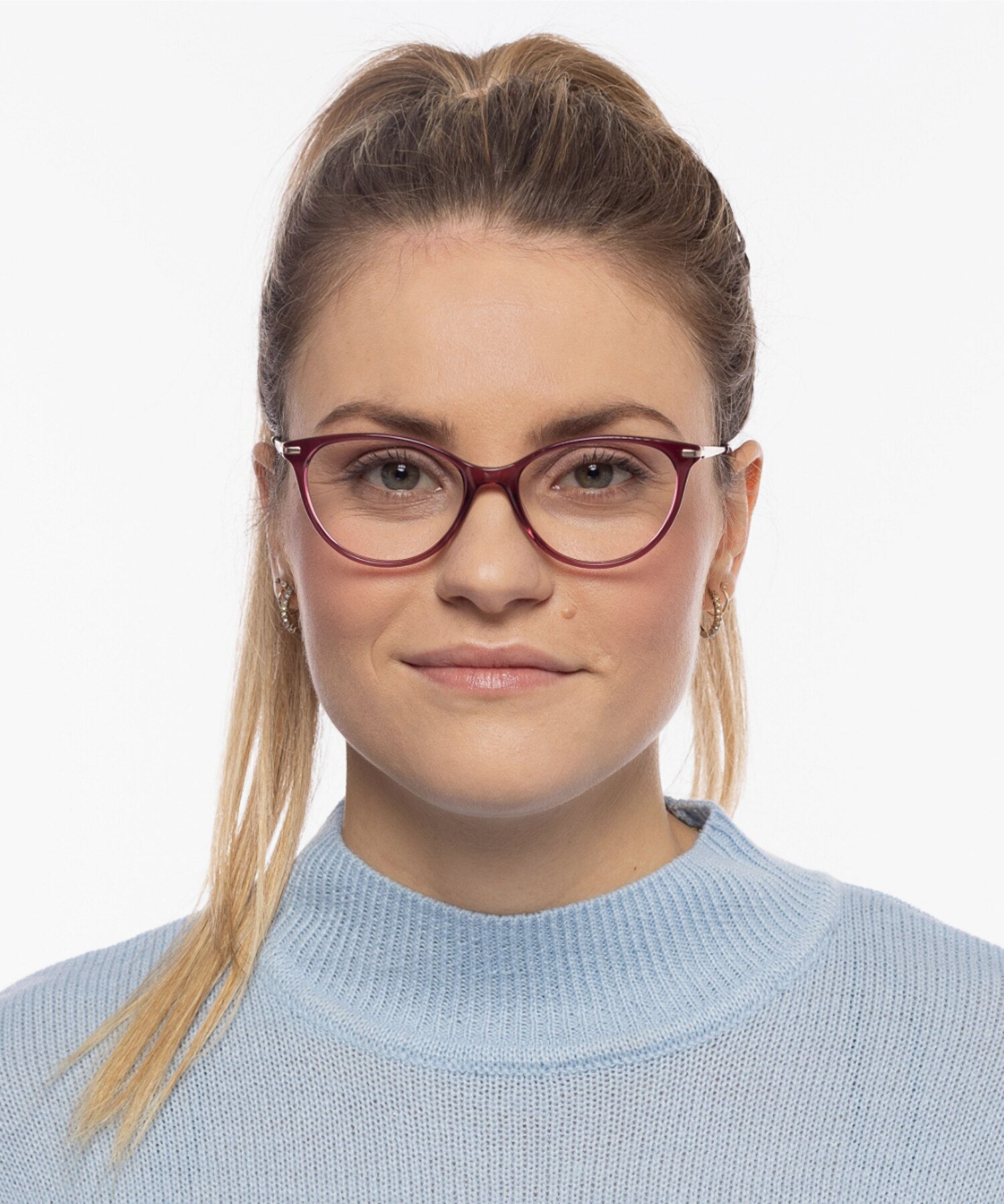 Lauren Crystal Pink  &  Satin Pink Gold AcetatEyeglass Frames für Damen von B24