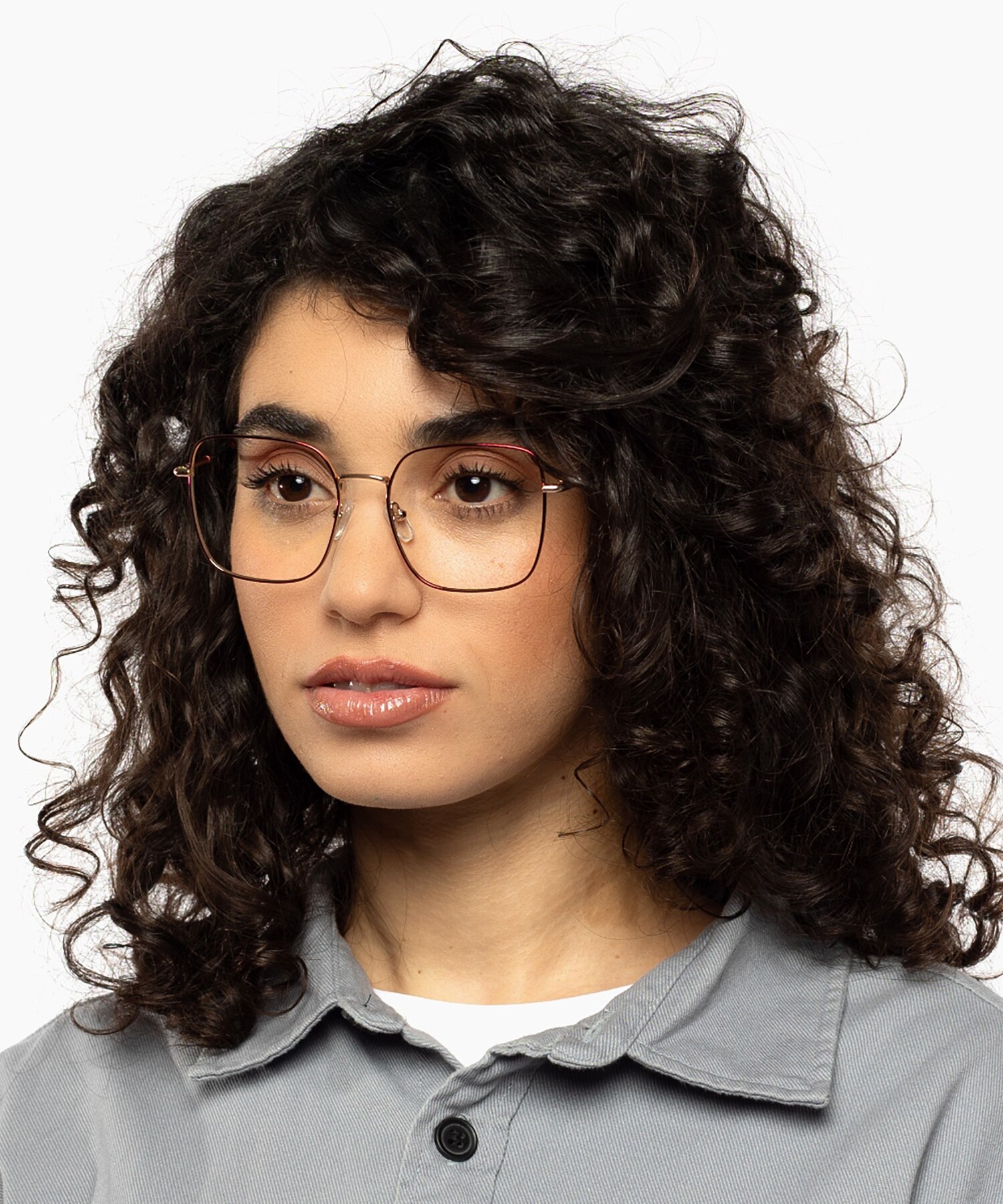 Tribeca Gold  &  Burgundy MetallEyeglass Frames für Damen von B24