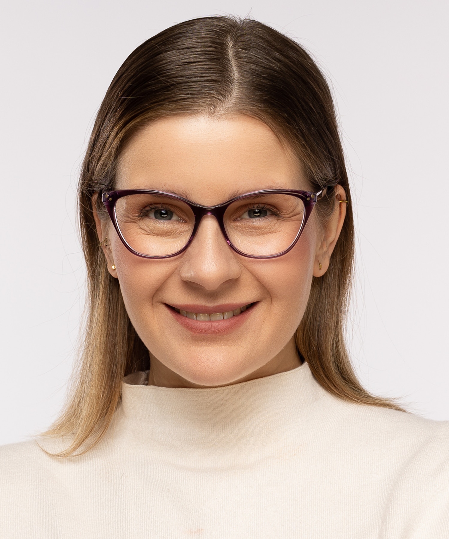 Tweelaags kristal paars Megan -  Acetate Brillen