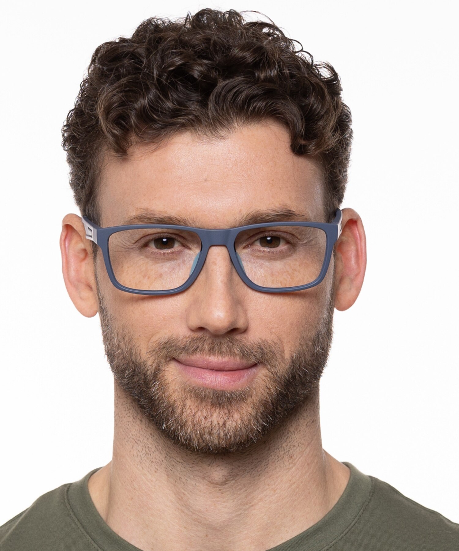 Colorado Matblauw KunststofEyeglass Frames voor heren van B24