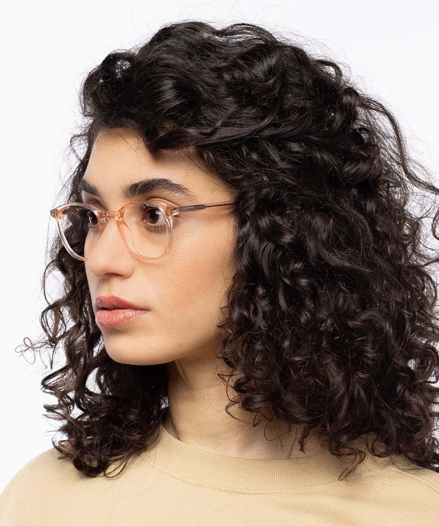 Stanford Crystal Nude KunststoffEyeglass Frames für Damen von B24