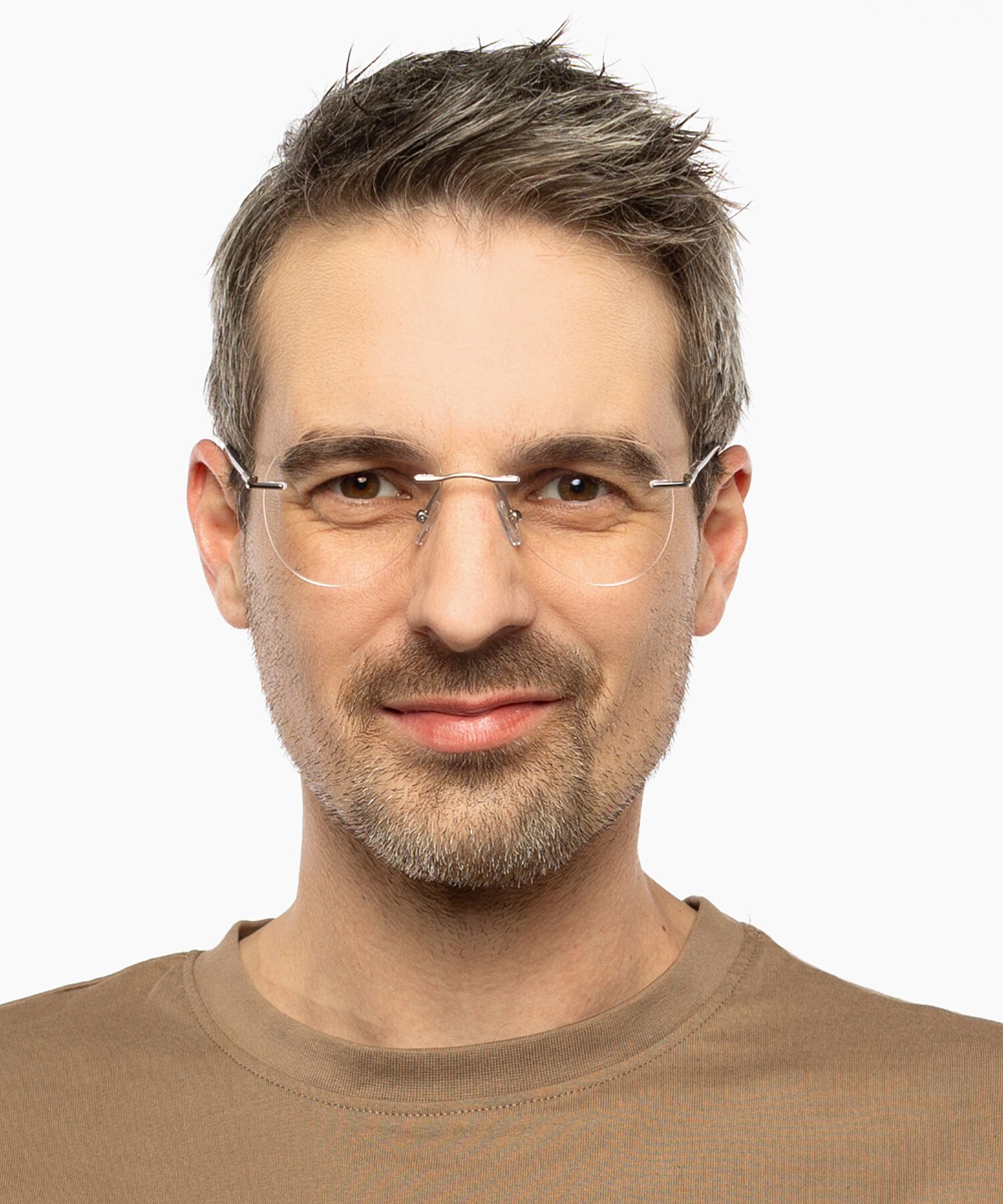 Casper Zilver  &  zwart MetaalEyeglass Frames voor heren van B24