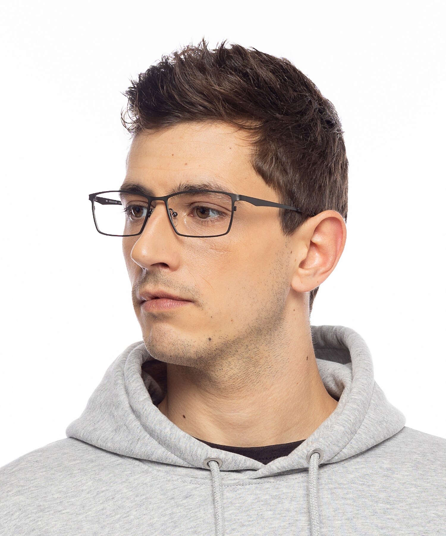 Prag Antraciet  &  zwart TitaanEyeglass Frames voor heren van B24