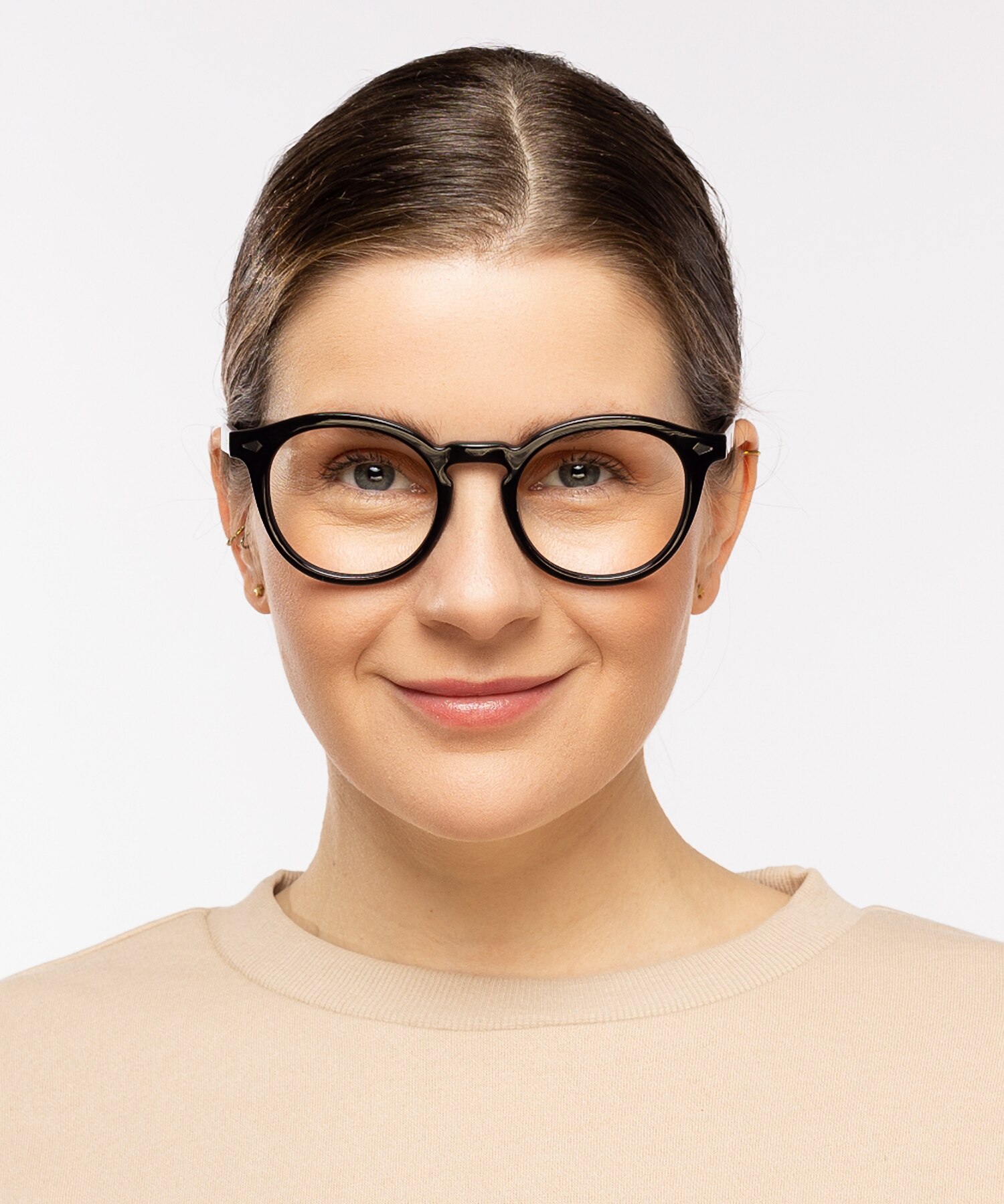 Brooke Schwarz AcetatEyeglass Frames für Damen von B24