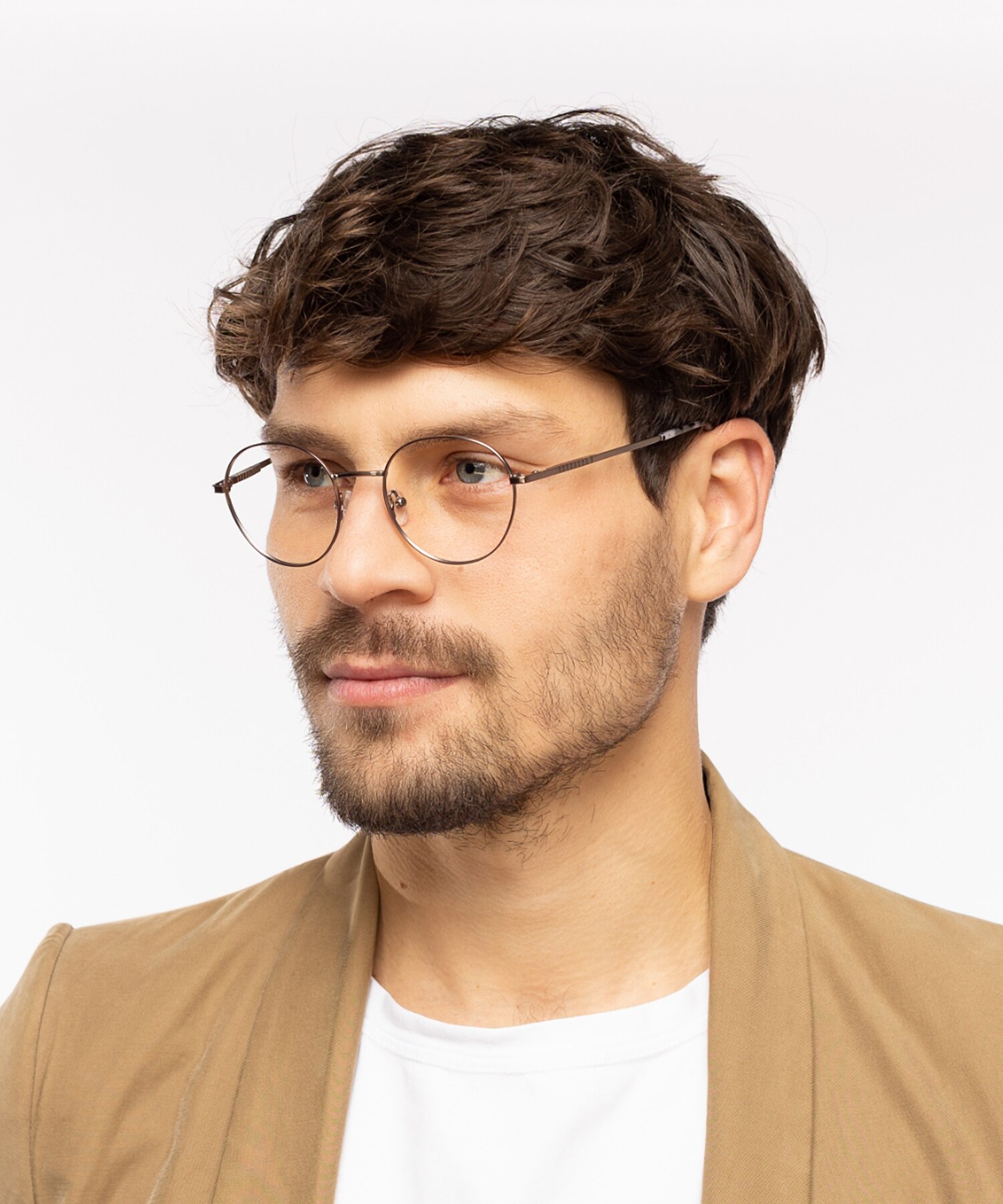 Carter Satin Gun  &  Grey Havana MetallEyeglass Frames für Herren von B24