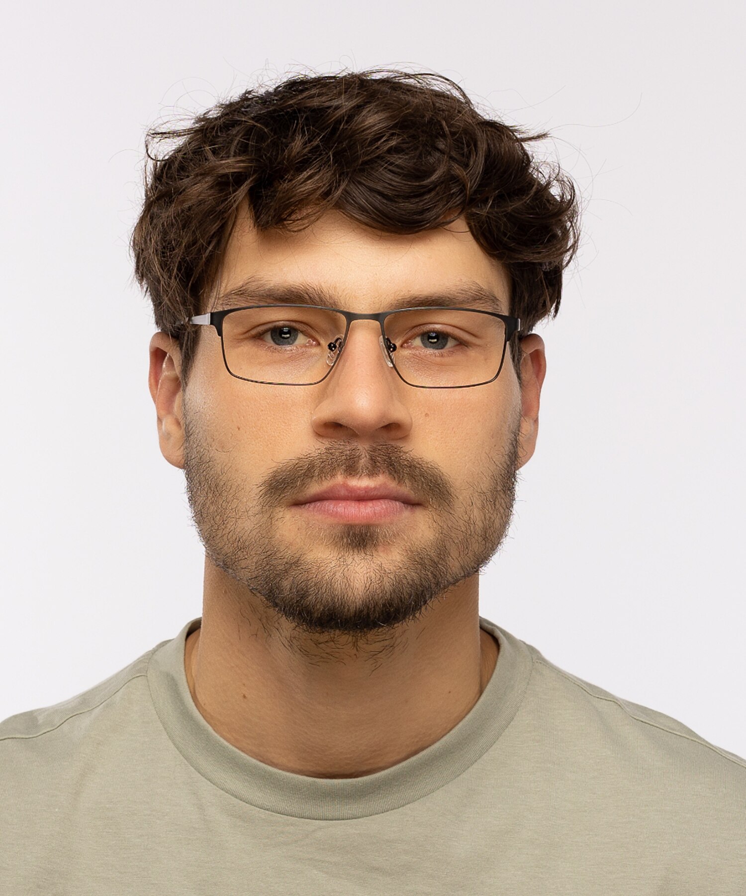 Turin Schwarz MetallEyeglass Frames für Herren von B24
