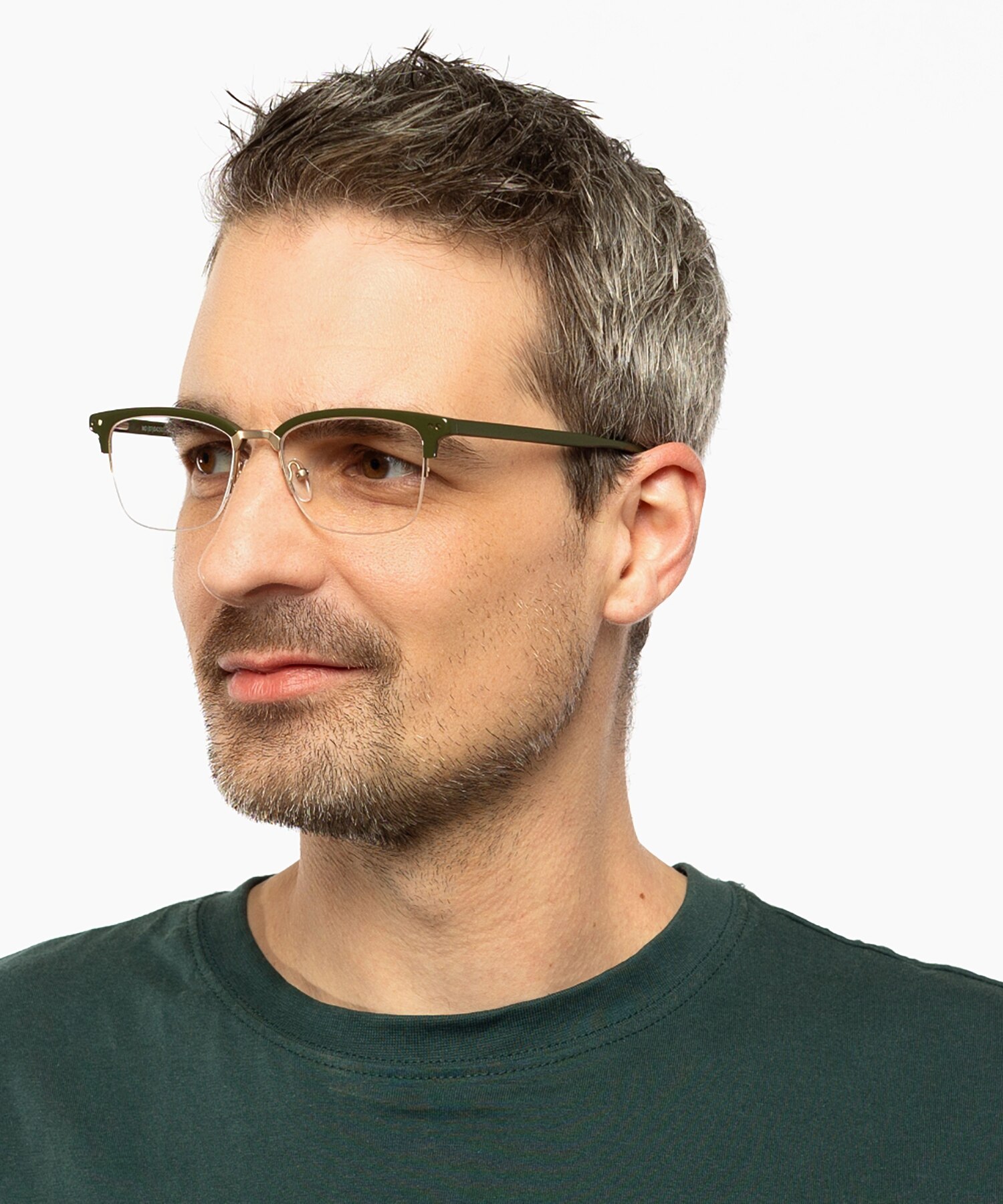 Newton Khaki MetallEyeglass Frames für Herren von B24