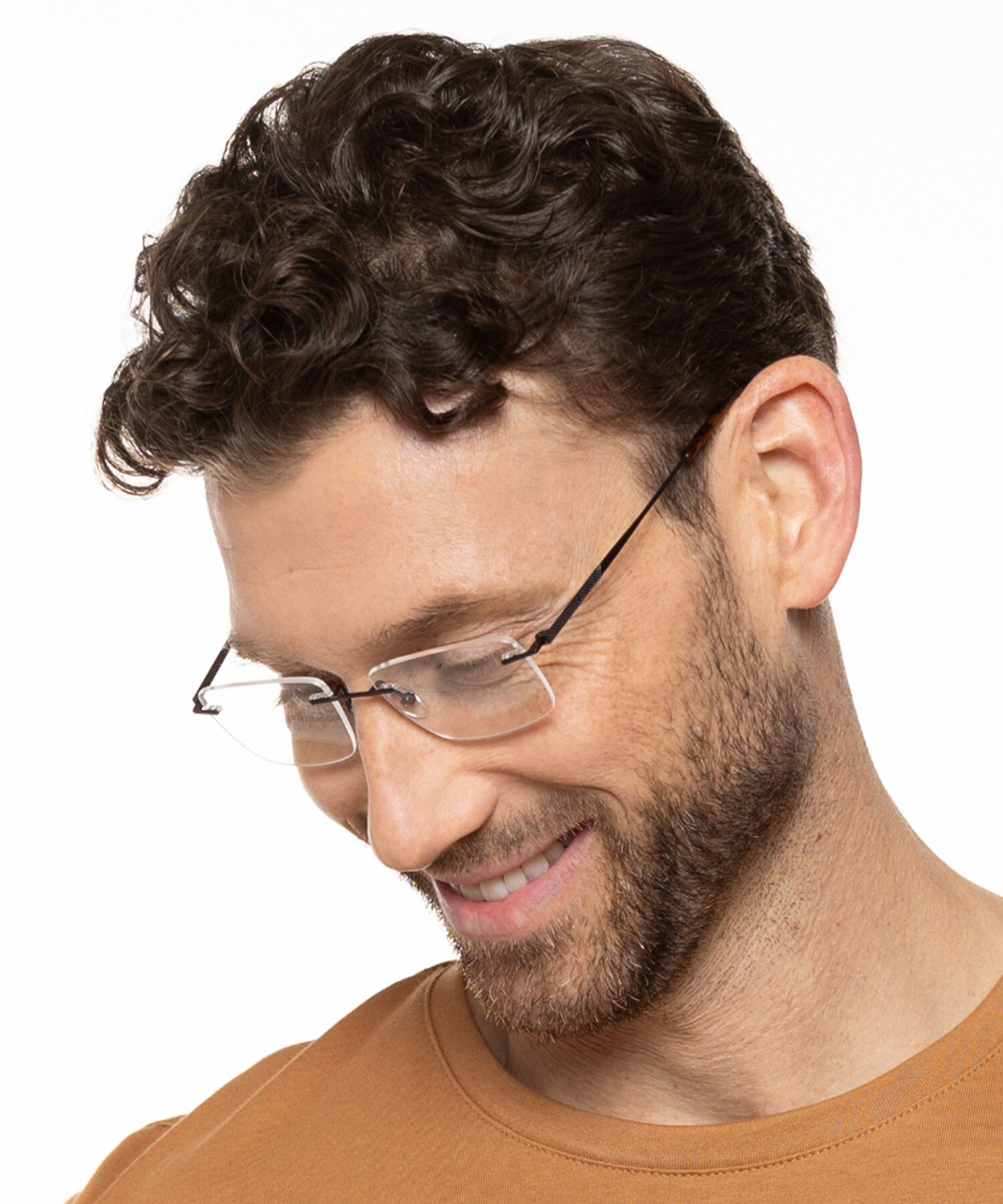 Freetown Mattblau MetallEyeglass Frames für Herren von B24