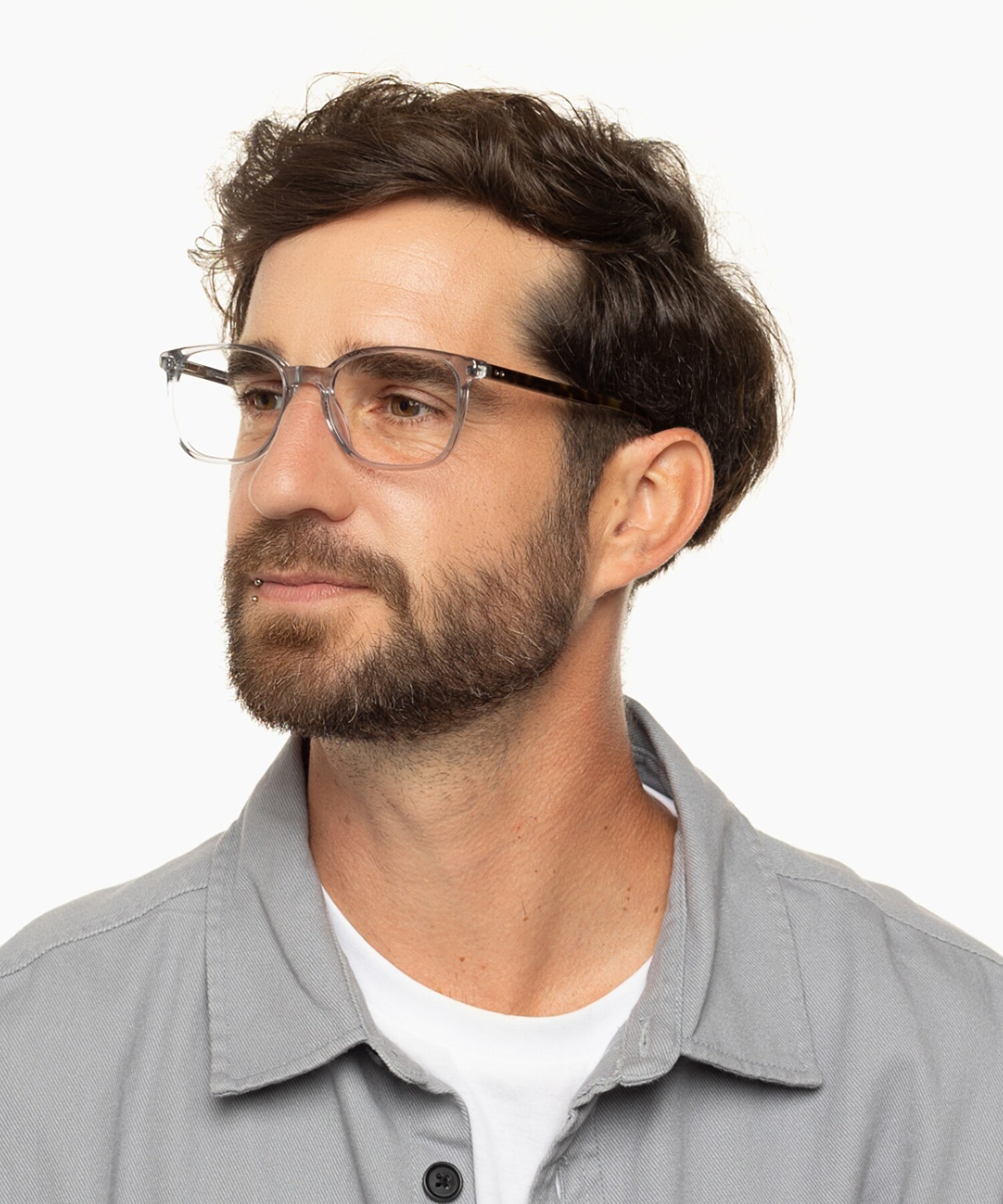 Kensington Grijs  &  tweelaags grijs Havana AcetaatEyeglass Frames voor heren van B24