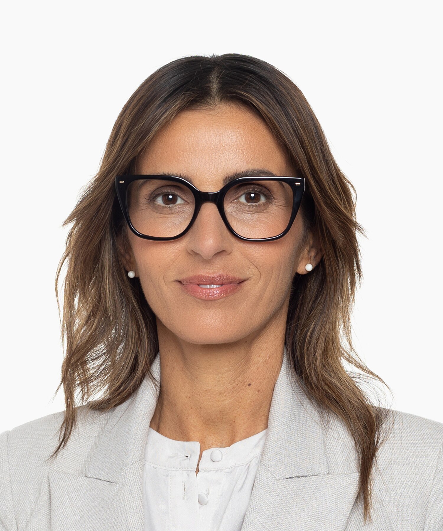 Beverly Schwarz AcetatEyeglass Frames für Damen von B24