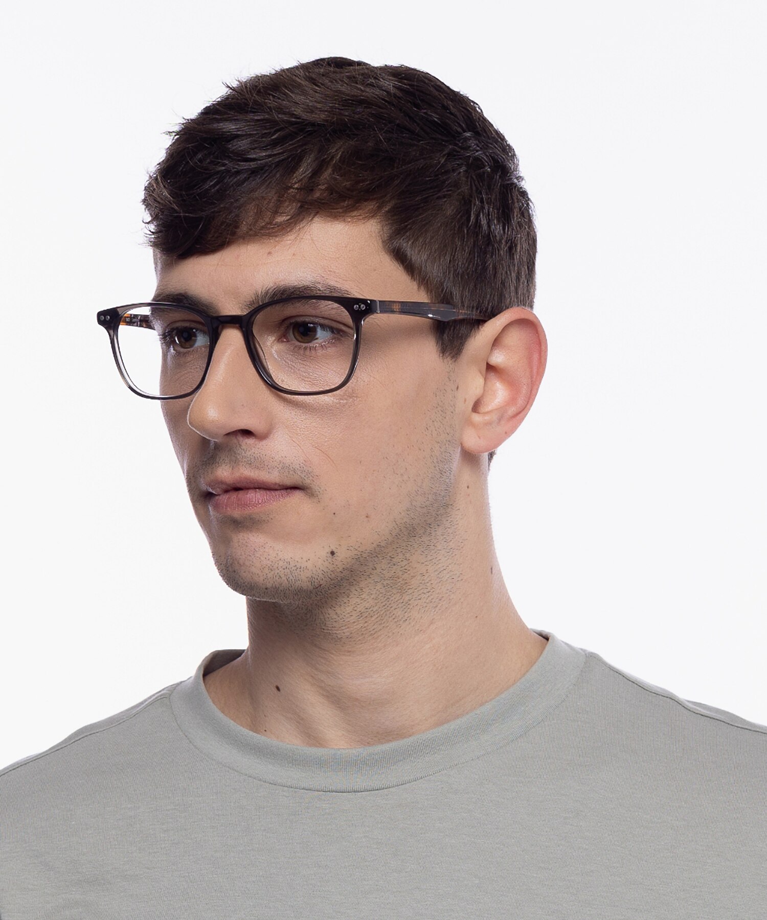 Johnny Kristal grijs  &  grijs Havana AcetaatEyeglass Frames voor heren van B24
