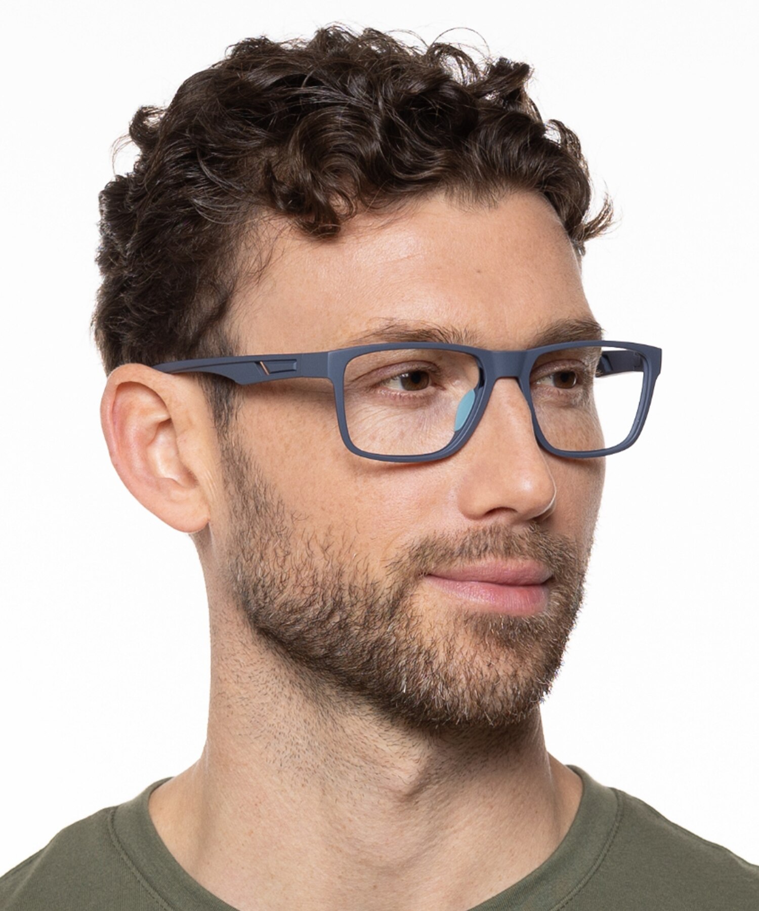 Colorado Matblauw KunststofEyeglass Frames voor heren van B24