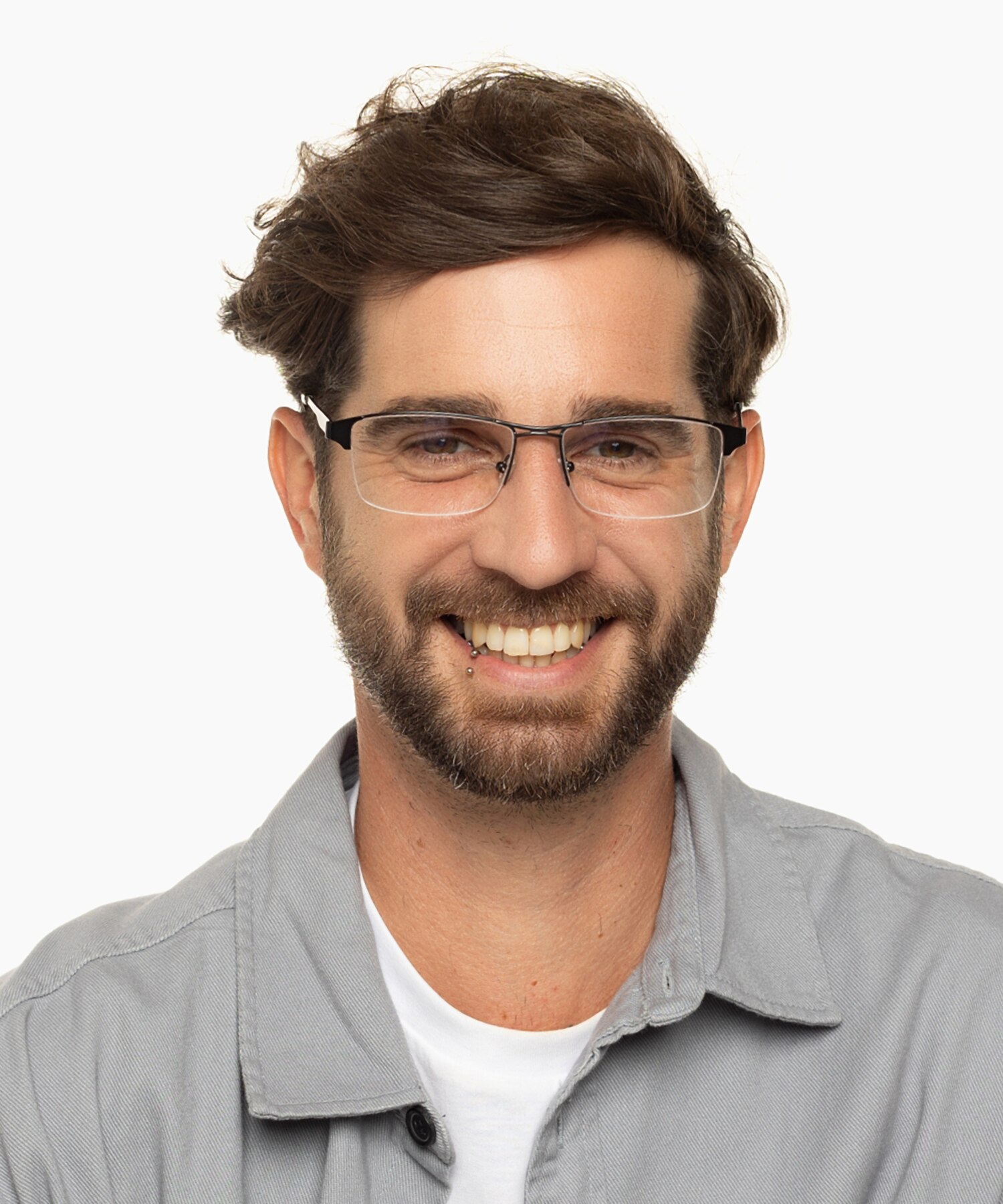 Bilbao Matt Gun  &  Havana MetallEyeglass Frames für Herren von B24