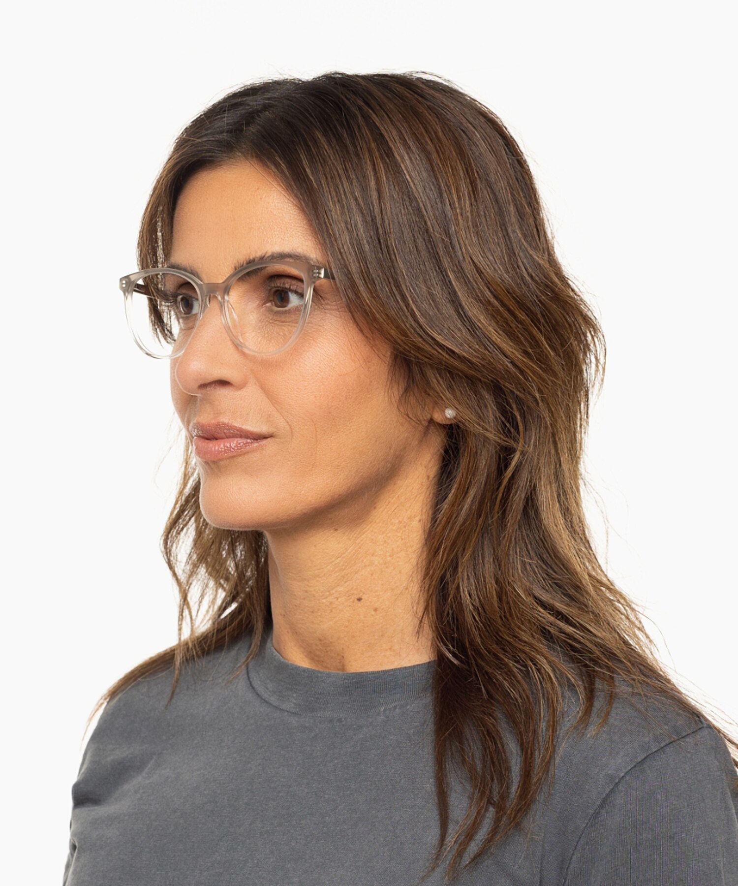 Malaga Verlaufstönung Grau AcetatEyeglass Frames für Damen von B24