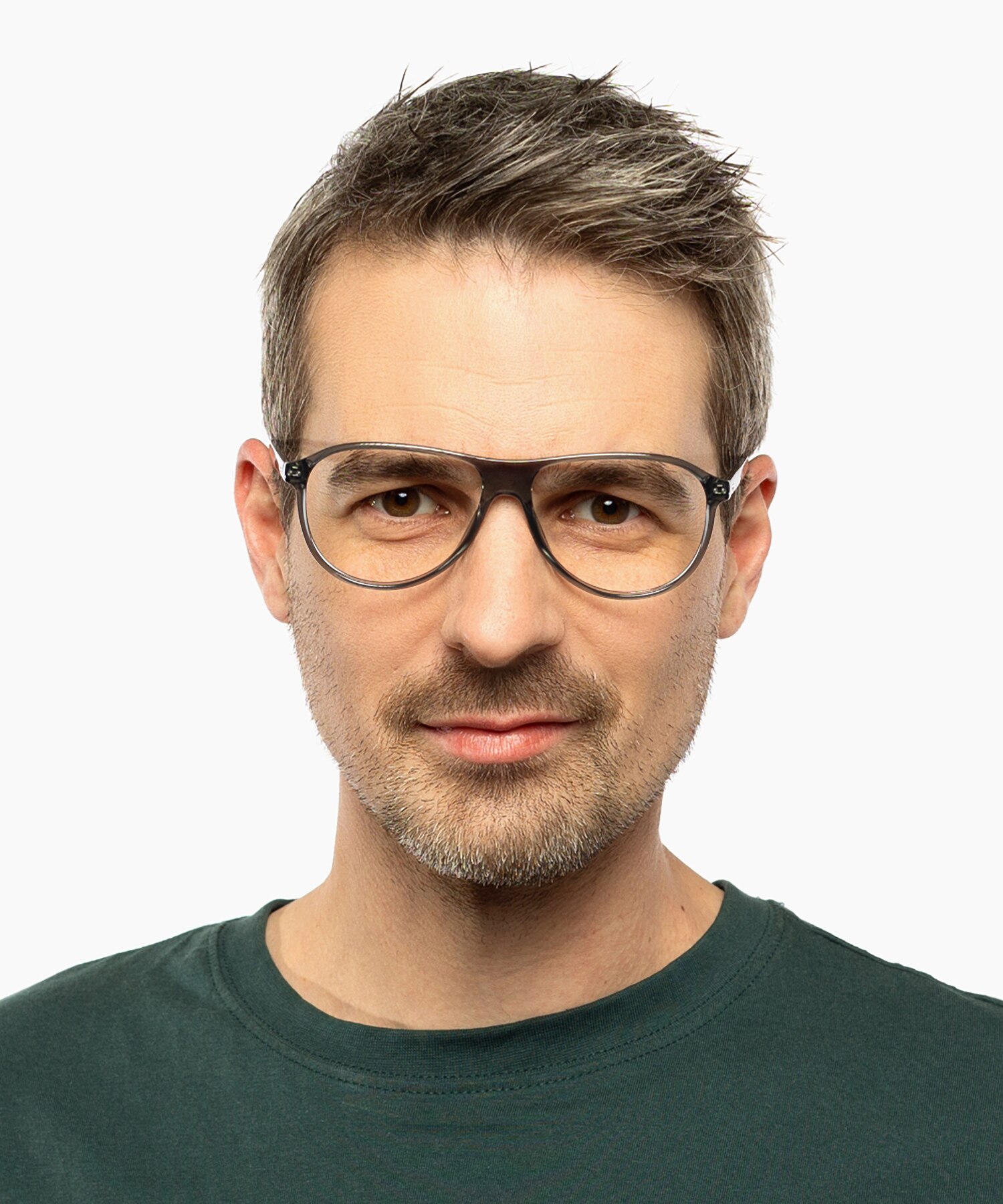 Dallas Crystal Grau KunststoffEyeglass Frames für Herren von B24