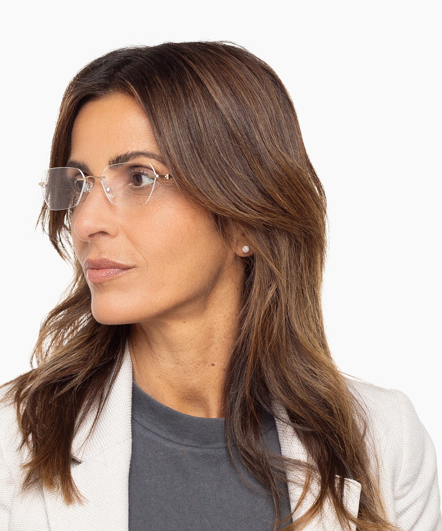 Westwood Matgoud MetaalEyeglass Frames voor dames van B24