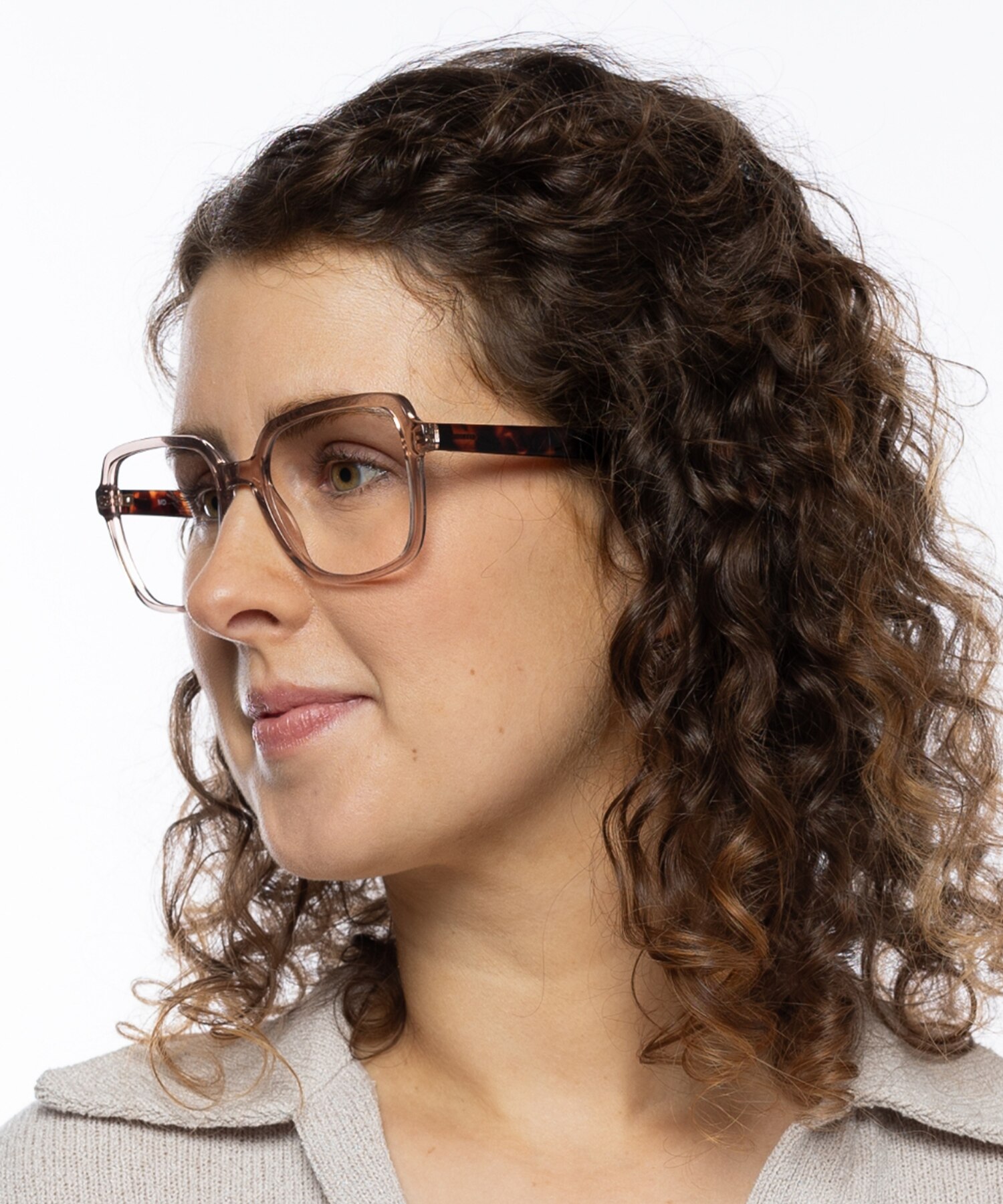 Hanna Kristal lichtroze KunststofEyeglass Frames voor dames van B24