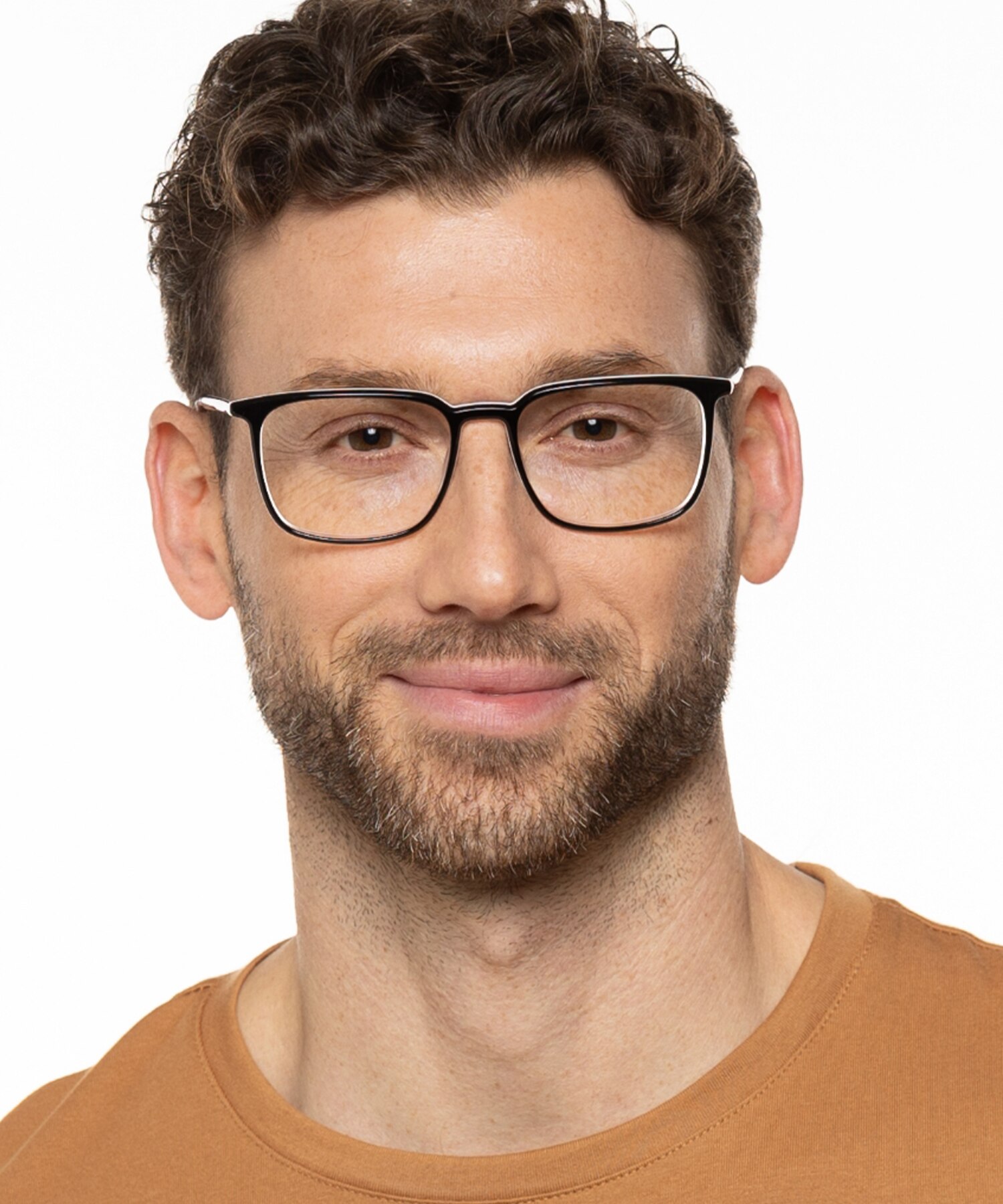 Oakland Trilayer Black  &  Crystal AcetatEyeglass Frames für Herren von B24