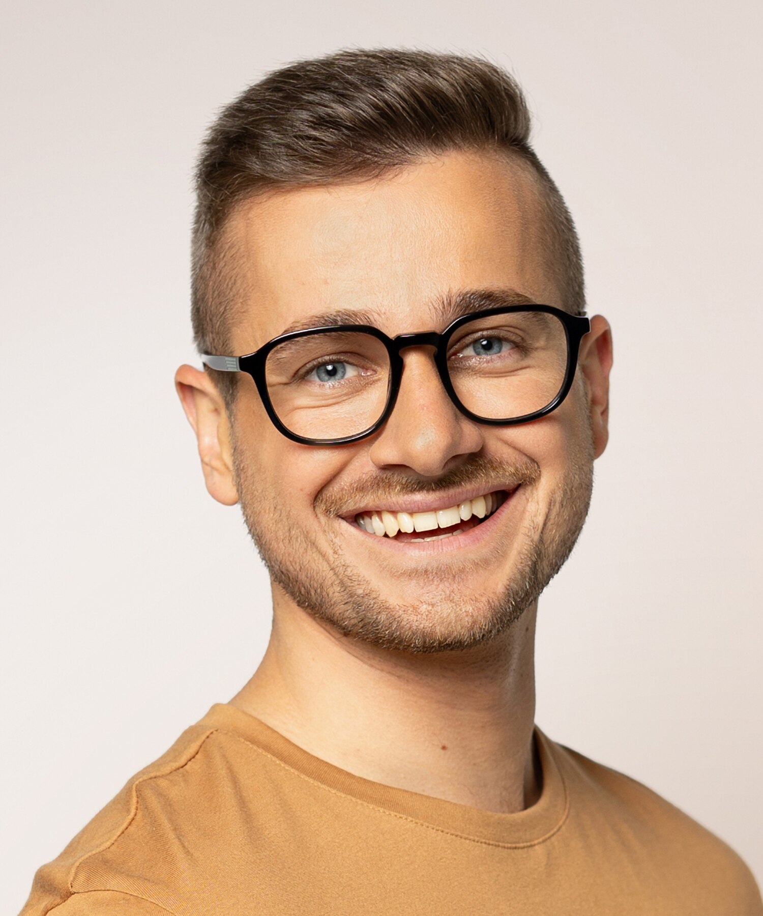 Cork Schwarz AcetatEyeglass Frames für Herren von B24