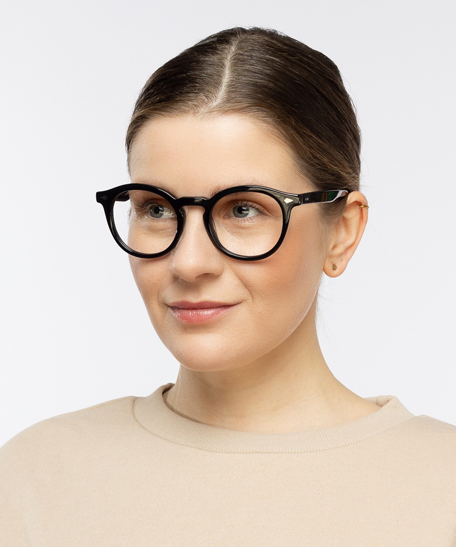Brooke Schwarz AcetatEyeglass Frames für Damen von B24