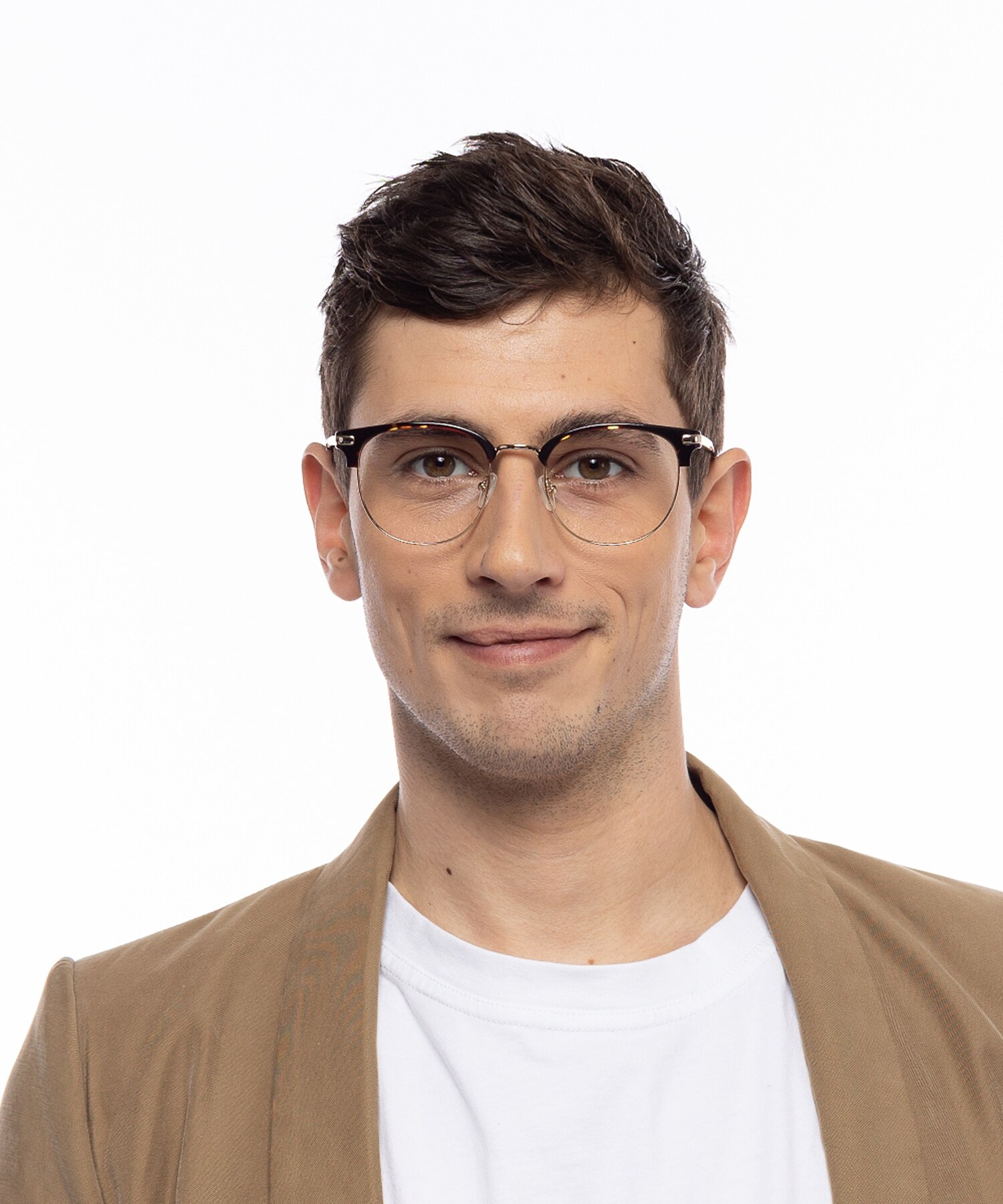 Wimbledon Schwarz & Silber MetallEyeglass Frames für Herren von B24