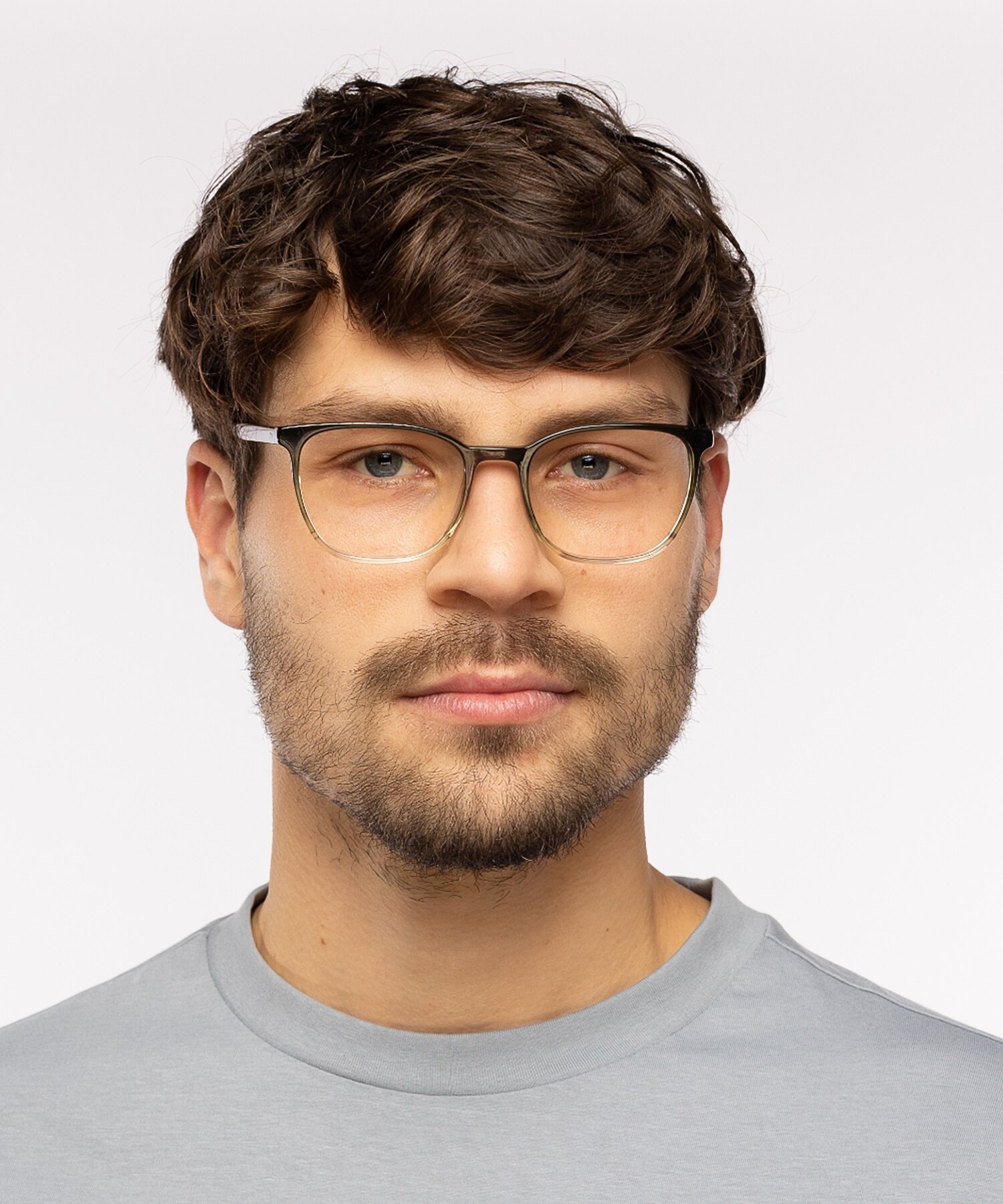 Hawkins Gradient Green Horn  &  Green AcetatEyeglass Frames für Herren von B24
